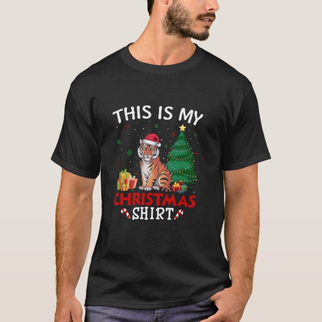 Das ist meine Bengalische Tiger-Weihnachtsmannmütz T-Shirt (Vorderseite)