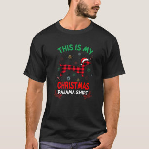 Das ist meine Dackel Dog Weihnachten Pajamas Red P T-Shirt