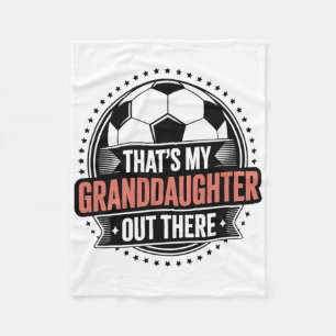 Das ist meine Enkelin da draußen Fußball-Oma G Fleecedecke