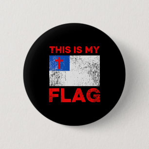 Das ist meine Flagge - Christliches Jesuskreuz Pre Button