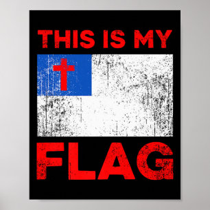 Das ist meine Flagge - Christliches Jesuskreuz Pre Poster
