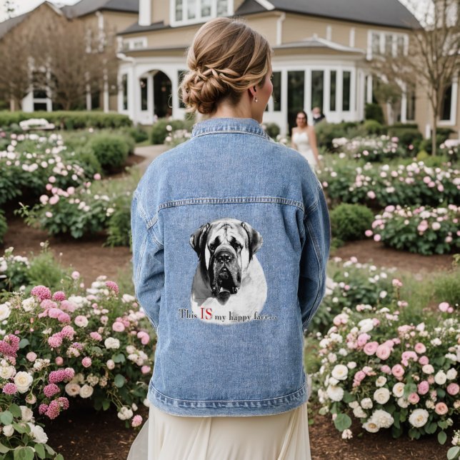 Das ist meine fröhliche Denim-Jacke Jeansjacke (Hochzeit Rückseite)