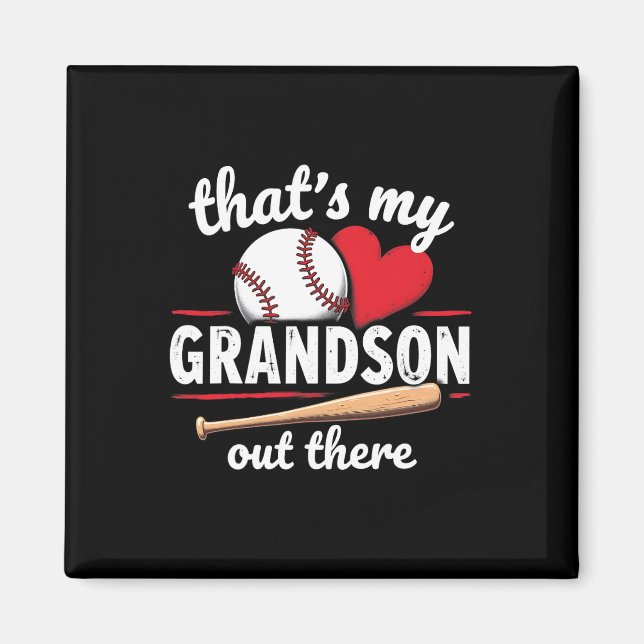 Das ist meine Großmutter da draußen Baseball-Moth Magnet (Vorne)