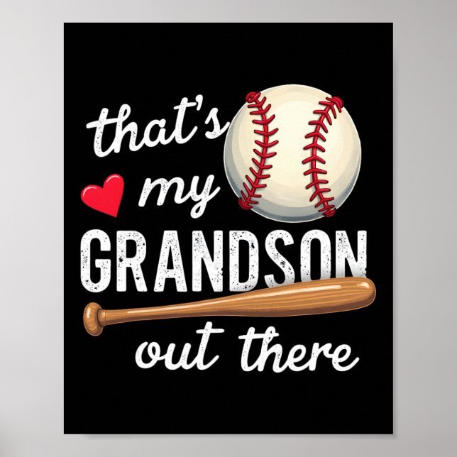 Das ist meine Großmutter da draußen Baseball-Moth Poster (Vorne)