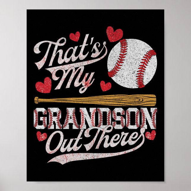 Das ist meine Großmutter da draußen Baseball-Moth Poster (Vorne)