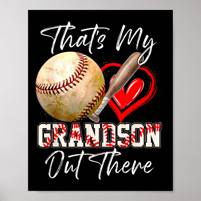 Das ist meine Großmutter da draußen Baseball-Moth Poster (Vorne)