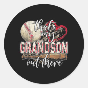 Das ist meine Großmutter da draußen Baseball-Oma Runder Aufkleber