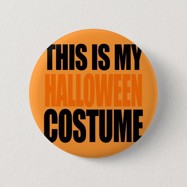 DAS IST MEINE HALLOWEEN KOSTEN (Orange) Button (Vorderseite)