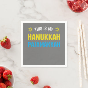 Das ist meine Hanukkah Pajamakkah, das sonnige Glü Serviette
