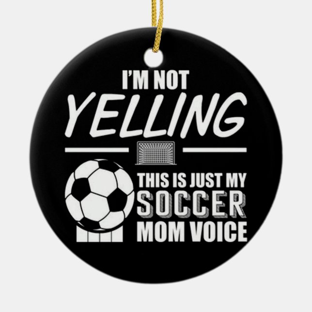 Das ist meine Mama in Fußball Keramik Ornament (Vorne)