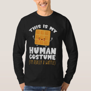 Das ist meine menschliche Kostümwaffe Waffel Batte T-Shirt