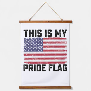 Das ist meine Pride-Flagge USA Wandteppich Mit Holzrahmen