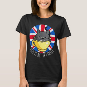 Das ist meine Tee Tuxedo Katze Britische Flagge