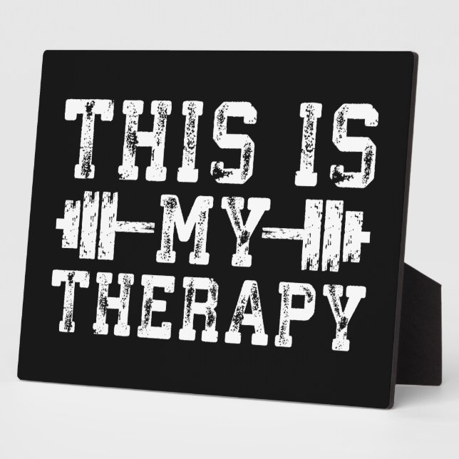 Das ist meine Therapie - Gym Workout Inspiration Fotoplatte (Seite)