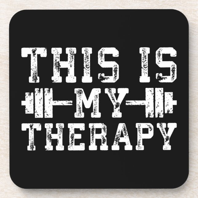 Das ist meine Therapie - Gym Workout Inspiration Getränkeuntersetzer (Vorderseite)