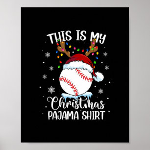 das ist meine Weihnachts-Baseball-Weihnachtssportb Poster