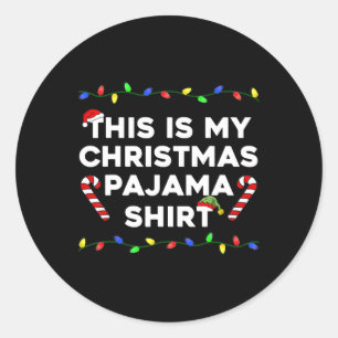 Das ist meine Weihnachts Pajama Lights Fun Holiday Runder Aufkleber