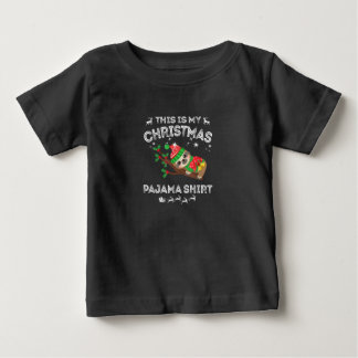 Das ist meine Weihnachts-Pajama-Shirt Funny Sloth- Baby T-shirt
