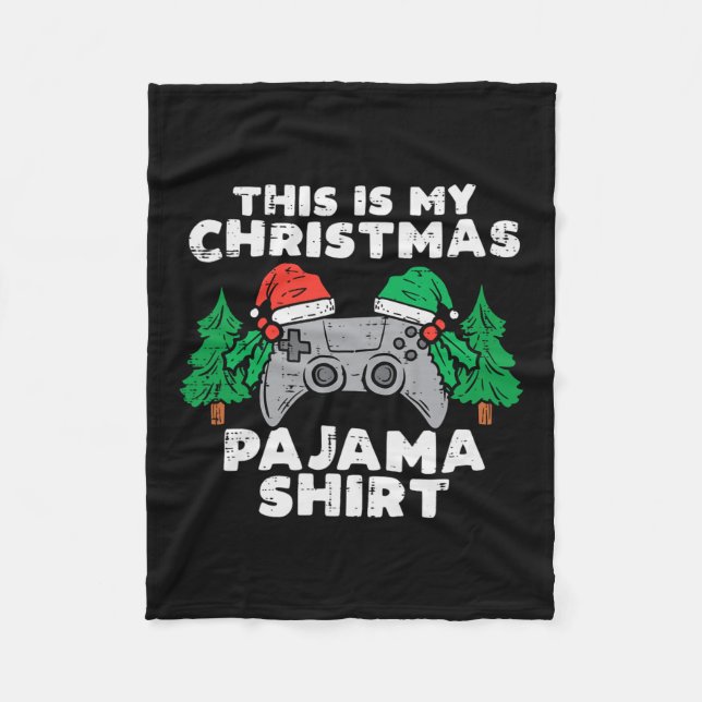 Das ist meine Weihnachts-Pajama-Videospiele Boys M Fleecedecke (Vorderseite)