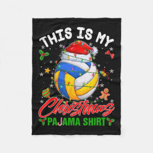 Das ist meine Weihnachts-Pajama-Volleyball-Weihnac Fleecedecke