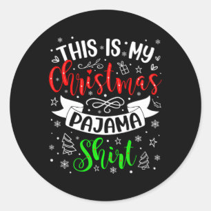 Das ist meine Weihnachts-Pajama-Weihnachtsfamilie Runder Aufkleber