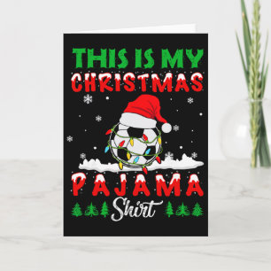 Das ist meine Weihnachts-Pyjama-Fußball-Santa-Mütz Karte