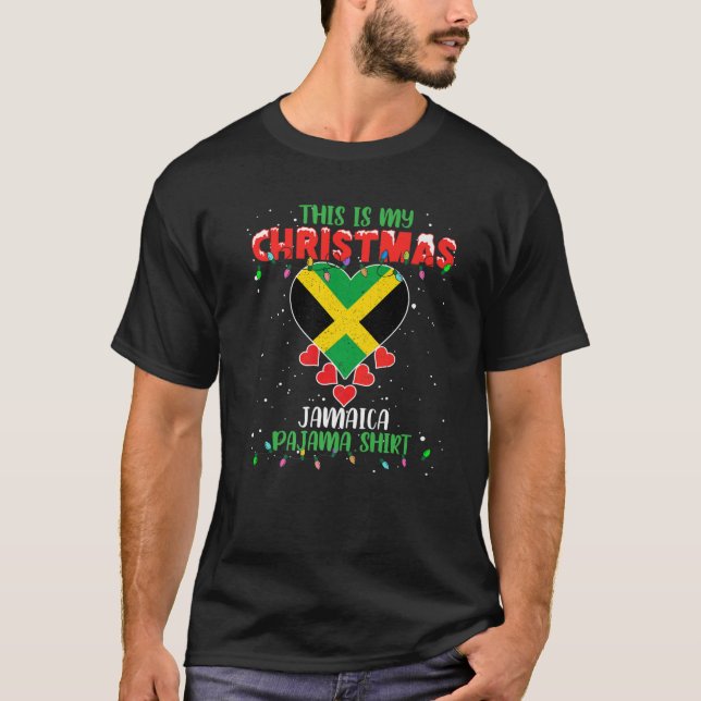 Das ist meine Weihnachtsbeleuchtung Liebe Jamaika  T-Shirt (Vorderseite)