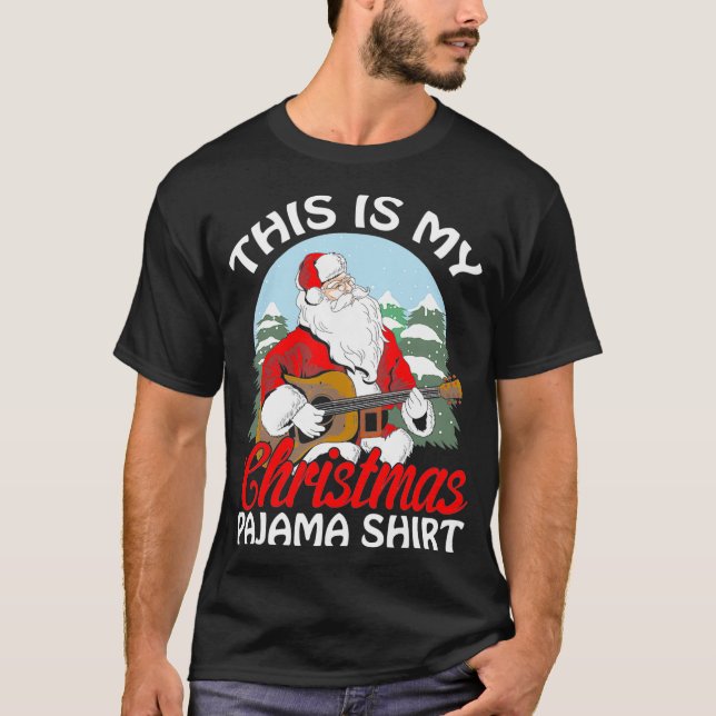 Das ist meine Weihnachtsguitar Santa T-Shirt (Vorderseite)