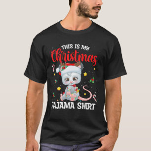 Das ist meine Weihnachtspajama Opossum-Weihnachtsm T-Shirt