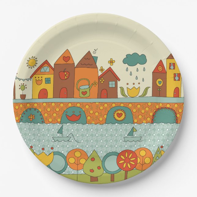 Das ist meine Zuhause Pappteller (Vorderseite)