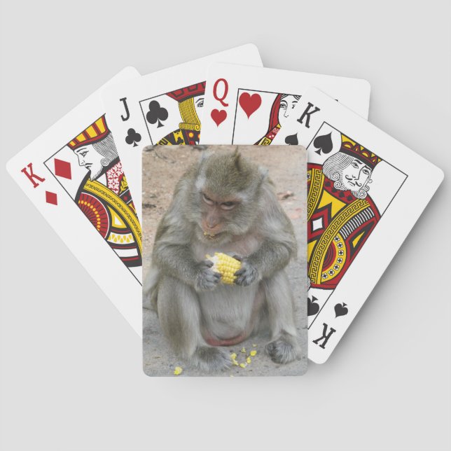 Das ist meins! ... Wild Thai Macaque Monkey Spielkarten (Rückseite)