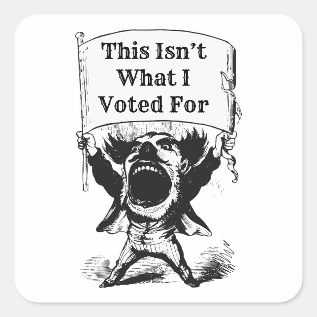 Das ist nicht das, wofür ich gestimmt habe quadratischer aufkleber (Vorderseite)