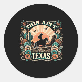 Das ist nicht die Cowgirl-Wüste von Texas Sunset F Runder Aufkleber