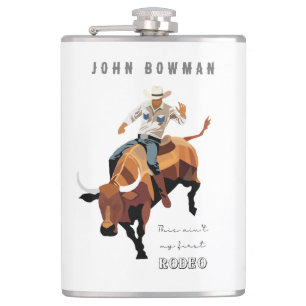 Das ist nicht mein erstes RODEO: Bull-Reiter Flachmann