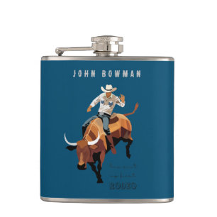 Das ist nicht mein erstes RODEO: Bull-Reiter Flachmann