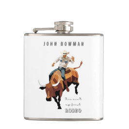 Das ist nicht mein erstes RODEO: Bull-Reiter Flachmann