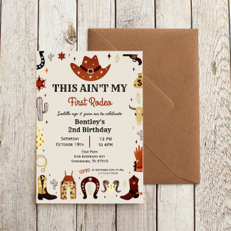 Das ist nicht meine erste Rodeo-Boy-Einladung Einladung