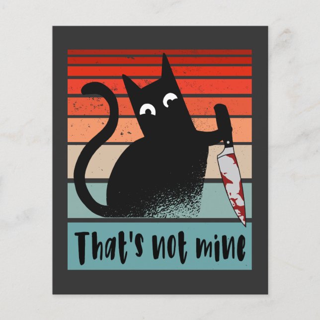 Das ist nicht meine, Unschuldige Katze mit Messer  Flyer (Vorne)