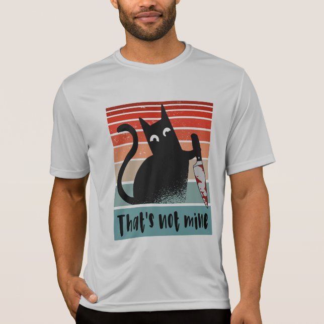 Das ist nicht meine, Unschuldige Katze mit Messer  T-Shirt (Vorderseite)