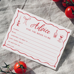 Das ist noch eine Pizza Brautparty Advice Card Einladung