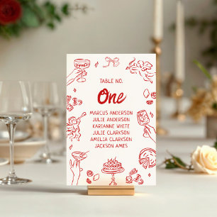 Das ist noch nicht alles! Italienische Hochzeit Tischnummer