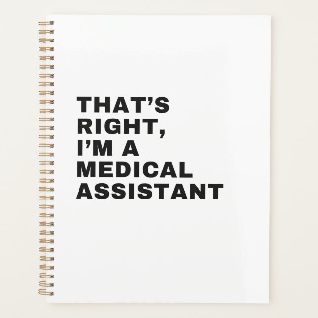 DAS IST RICHTIG, ICH BIN MEDIZINISCHER HILFE PLANER (Vorderseite)