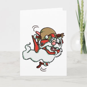 Das ist Santa! (kein Hintergrund) Grußkarte Feiertagskarte