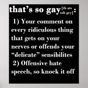 Das ist so homosexuell poster