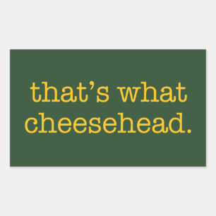 Das ist, was Cheesehead Rechteckiger Aufkleber