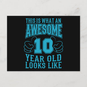 DAS IST WAS EIN TOLLER 10-JÄHRIGER ZUM 10. Geburts Postkarte