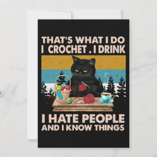 Das ist, was ich Crochet trinke ich Kaffee Ich has Einladung