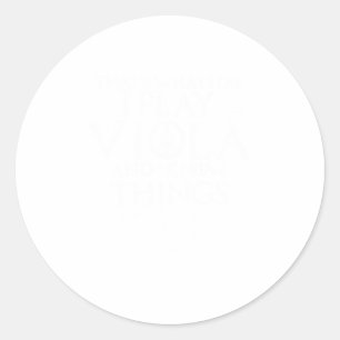 Das ist, was ich spiele Viola Violinist Funn Runder Aufkleber