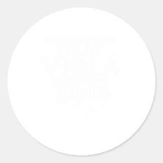 Das ist, was ich spiele Viola Violinist Funn Runder Aufkleber