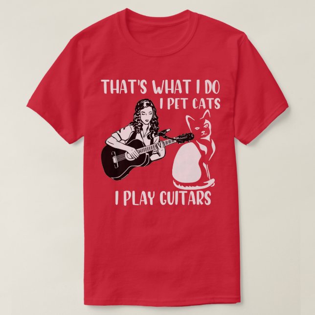 Das ist, was ich tue, ich füttere Katzen, die ich  T-Shirt (Design vorne)